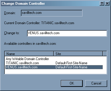 Change Domain Controller